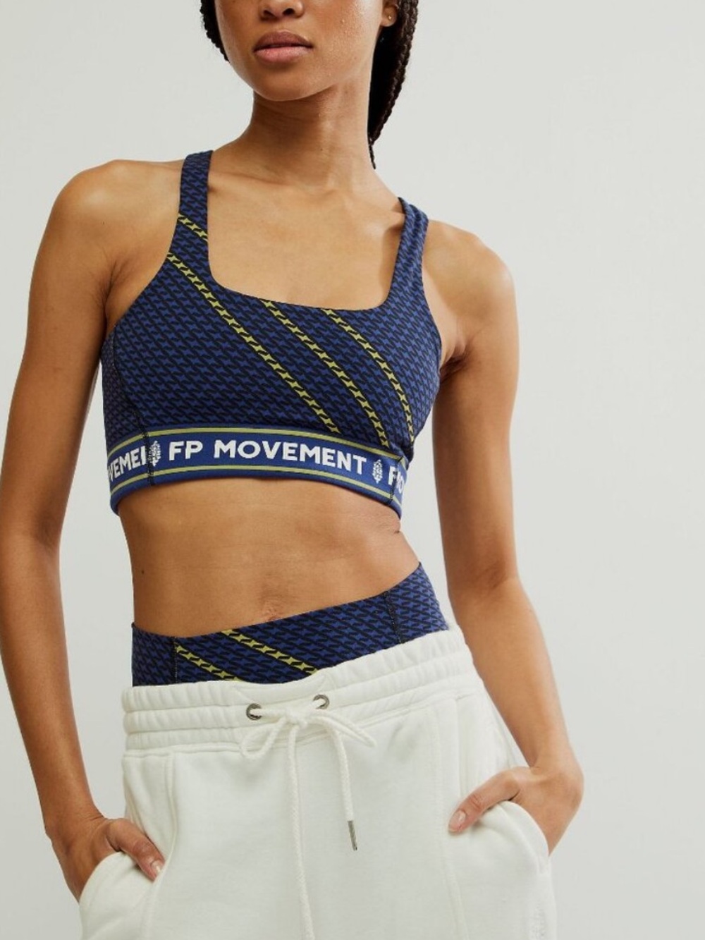 FP MOVEMENT Never Better Logo Square Neck Sports Bra / Black Combo